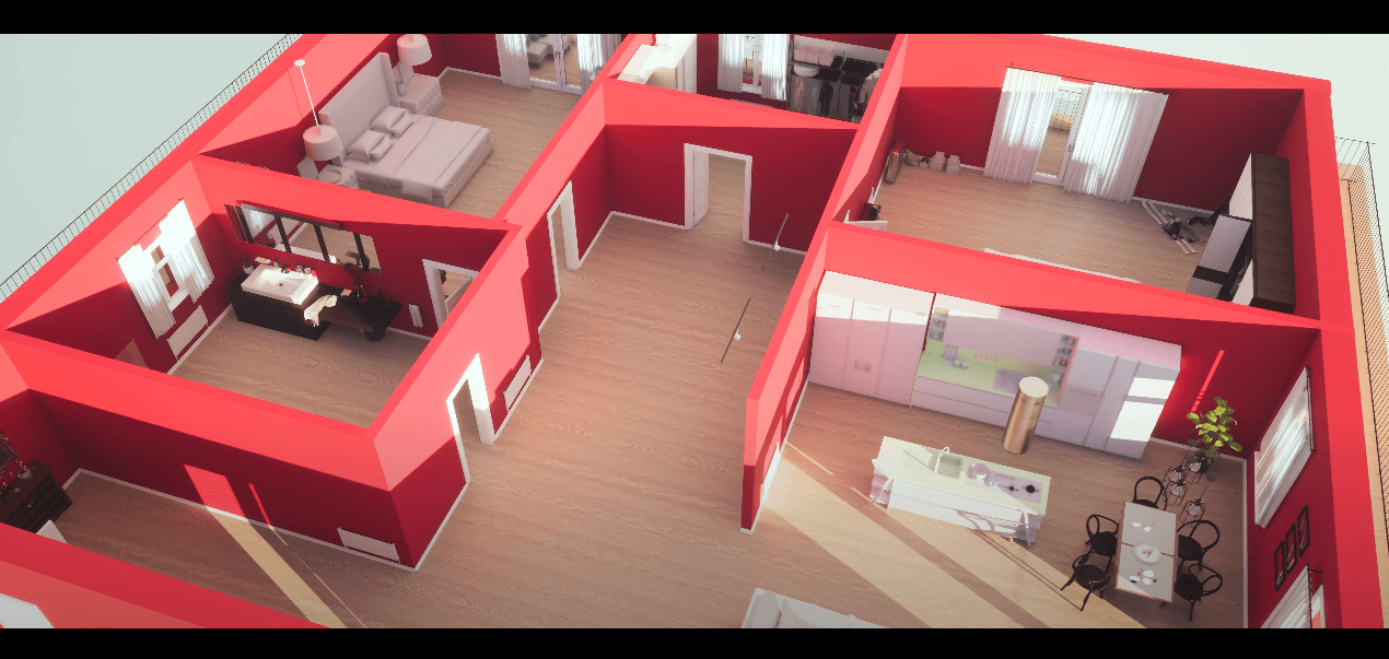 Pandemia Films — Proyecto audiovisual "Interior Arquitectura Sin texturas – Diseño 3D, 4K –"
